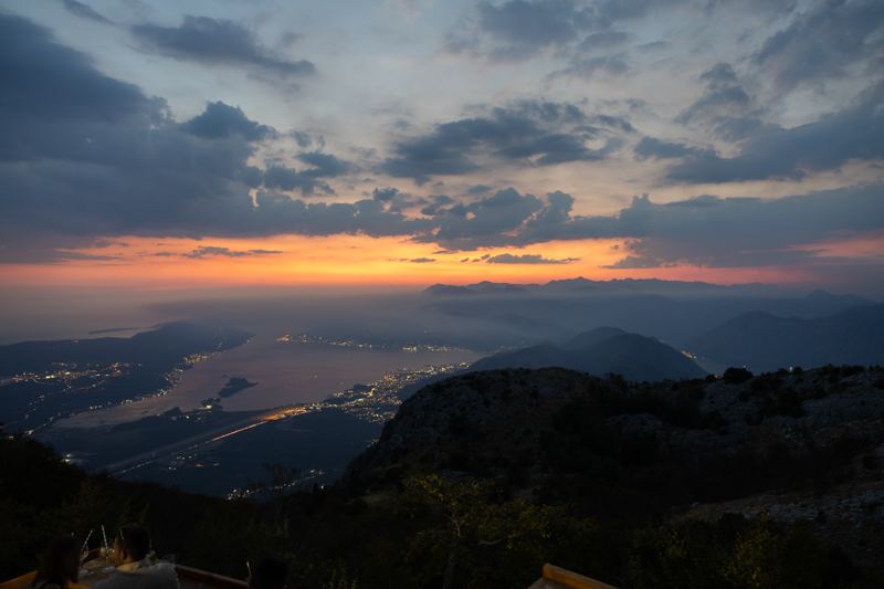 Sunset over the Bay of Kotor